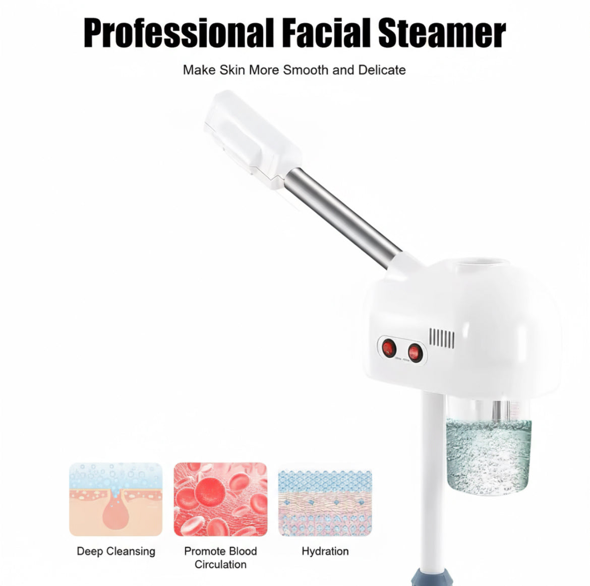 Diffuseur de Vapeur Facial – Hydratation et Purification Intense de la Peau