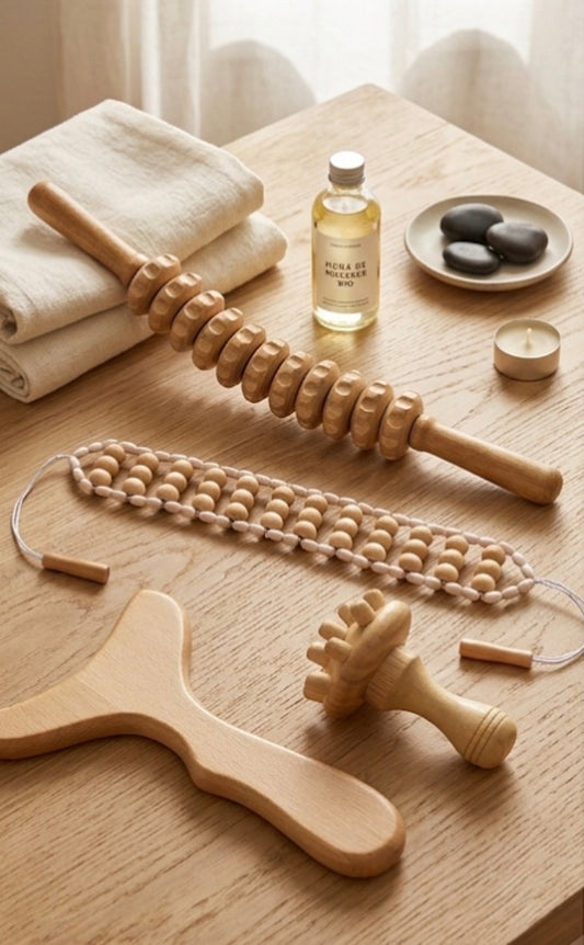 Kit de massage en bois pour remodelage et massage naturel du corps